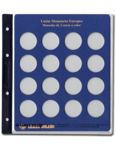HOJA ALBUM PARA MONEDAS 2 EURO CON CAPSULA UNIVERSAL -  FILABO