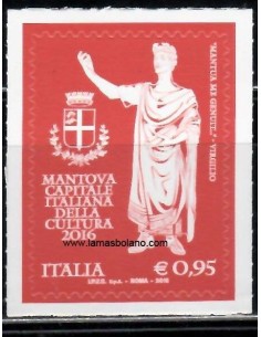 SELLOS ITALIA 2016 - MANTOVA CAPITAL DE LA CULTURA - 1 VALOR AUTOADHESIVO 