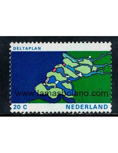SELLOS HOLANDA 1972 - DELTAPLAN - 1 VALOR - CORREO