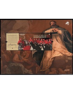SELLOS PORTUGAL 2017 - ORDEN DOMINICANOS - 1 VALOR EMITIDO EN HOJITA BLOQUE 