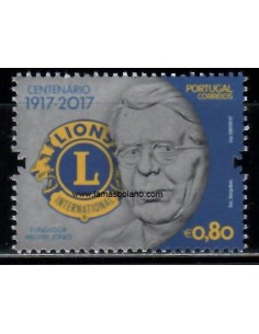 SELLOS PORTUGAL 2017 - CENTENARIO LIONS CLUB - 1 VALOR - CORREO 