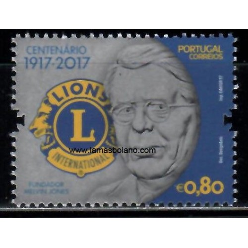 SELLOS PORTUGAL 2017 - CENTENARIO LIONS CLUB - 1 VALOR - CORREO 