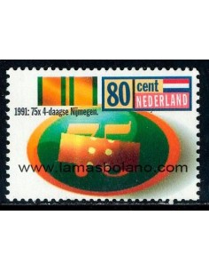 SELLOS HOLANDA 1991 - MARCHA DE 4 DIAS DE NIJMEGEN 75 ANIVERSARIO - 1 VALOR - CORREO