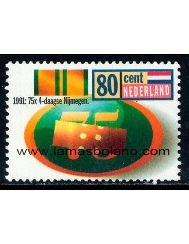 SELLOS HOLANDA 1991 - MARCHA DE 4 DIAS DE NIJMEGEN 75 ANIVERSARIO - 1 VALOR - CORREO