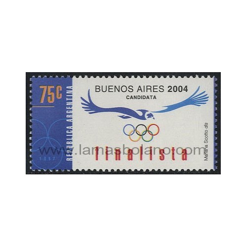 SELLOS DE ARGENTINA 1997 - CANDIDATURA A LOS JUEGOS OLIMPICOS BUENOS AIRES 2004 - 1 VALOR - CORREO