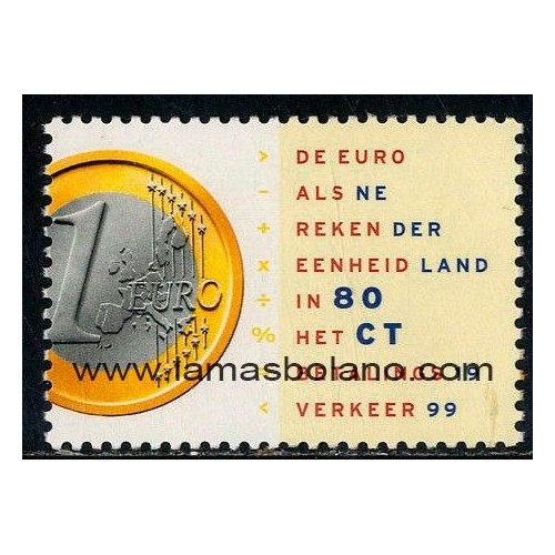 SELLOS HOLANDA 1999 - EL EURO - 1 VALOR - CORREO