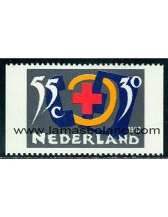 SELLOS HOLANDA 1987 - CRUZ ROJA HOLANDESA - 2 VALORES PAREJA DENTADO HORIZONTAL - CORREO