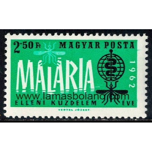 SELLOS HUNGRIA 1962 - ERRRADICACION DE LA MALARIA - 1 VALOR - CORREO