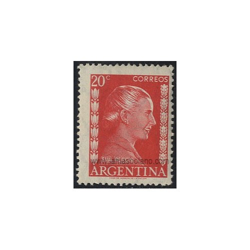 SELLOS DE ARGENTINA 1952 - EVA PERON - 1 VALOR - CORREO