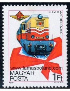 SELLOS HUNGRIA 1978 - FERROCARRIL DE LOS PIONEROS 30 ANIVERSARIO - 1 VALOR - CORREO