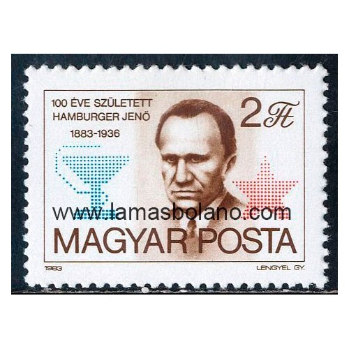 SELLOS HUNGRIA 1983 - JENO HAMBURGER CENTENARIO NACIMIENTO - 1 VALOR - CORREO