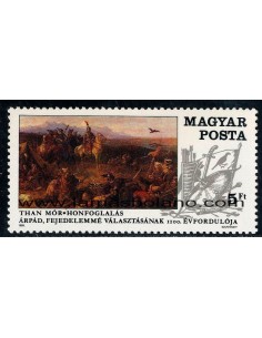 SELLOS HUNGRIA 1989 - ELECCION DE ARPAD COMO SOBERANO DE HUNGRIA 1100 ANIVERSARIO - 1 VALOR - CORREO