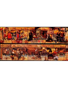 SELLOS HUNGRIA 2000 - MILENIO 2000 - 10 VALORES 2 HOJITAS BLOQUE MATASELLADAS - CORREO