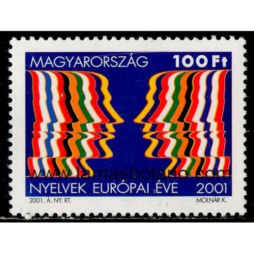 SELLOS HUNGRIA 2001 - AÑO EUROPEO DE LAS LENGUAS - 1 VALOR - CORREO