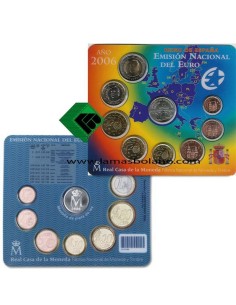 MONEDA ESPAÑA 2006 - EUROSET BU CARTERITA EUROS 2006 (8 MONEDAS + MEDALLA EN PLATA ADHESION A LA CE) - FNMT