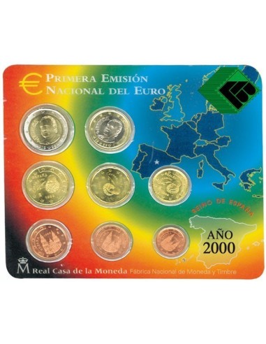MONEDA ESPAÑA 2000 - EUROSET BU CARTERITA EUROS 2000 (8 MONEDAS) - FNMT