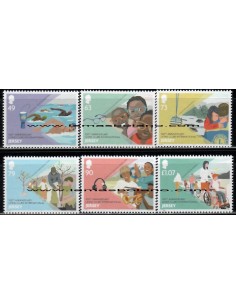 SELLOS JERSEY 2017 - CENTENARIO DEL CLUB INTERNACIONAL LYONS - 6 VALORES - CORREO 