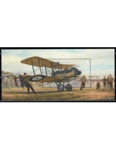 SELLOS JERSEY 2017 - CENTENARIO DE LA GRAN GUERRA - 1 VALOR EMITIDO EN HOJITA BLOQUE 