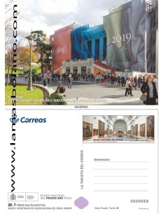 SELLOS ESPAÑA 2019 BICENTENARIO DEL MUSEO DEL PRADO ENTERO POSTAL