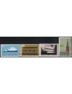 SELLOS DE AUSTRALIA 1973 - EDIFICIOS - 4 VALORES - CORREO