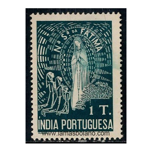 SELLOS INDIA PORTUGUESA 1948 - NUESTRA SEÑORA DE FATIMA - 1 VALOR - CORREO