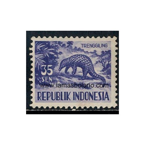 SELLOS INDONESIA 1956-58 - FAUNA - 1 VALOR - CORREO