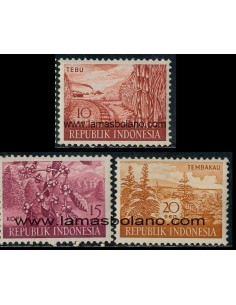 SELLOS INDONESIA 1960 - CULTURAS DIVERSAS - 3 VALORES FIJASELLO - CORREO