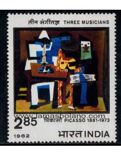 SELLOS INDIA 1982 - PABLO PICASSO CENTENARIO NACIMIENTO. PINTURA - 1 VALOR - CORREO