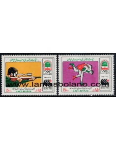 SELLOS IRAN 1986 10 JUEGOS ASIATICOS EN SEUL - 2 VALORES - CORREO