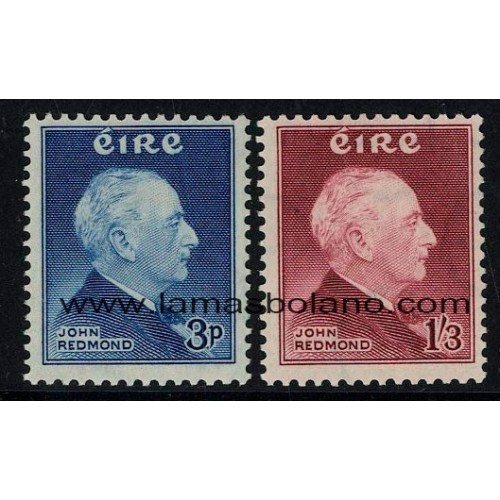 SELLOS IRLANDA 1957 JOHN REDMOND CENTENARIO NACIMIENTO - 2 VALORES ** - CORREO
