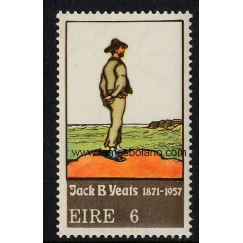 SELLOS IRLANDA 1971 JACK B YEATS PINTURA ARTE IRLANDES CONTEMPORANEO - 1 VALOR - CORREO