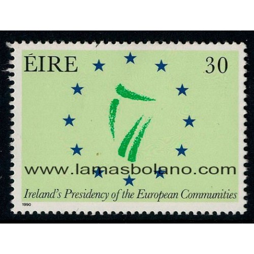SELLOS IRLANDA 1990 PRESIDENCIA IRLANDESA DEL CONSEJO DE EUROPA - 1 VALOR - CORREO