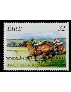 SELLOS IRLANDA 1996 CARRERAS DE CABALLOS IRLANDESES - 1 VALOR SIN DENTAR DERECHA - CORREO