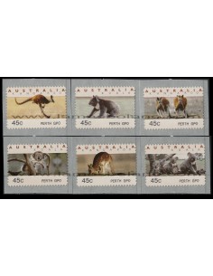 SELLOS DE AUSTRALIA 1995 - FAUNA VIDA SALVAJE EN AUSTRALIA - 6 VALORES AUTOADHESIVOS - CORREO