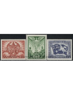 SELLOS DE AUSTRALIA 1995 - PAZ EN EL PACIFICO 50 ANIVERSARIO - 3 VALORES - CORREO