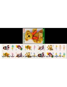 SELLOS IRLANDA 2002 SELLOS DE DESEOS JUGUETES ANTIGUOS - CARNET 10 VALORES