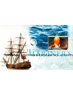 SELLOS IRLANDA 2003 COMODORO JOHN BARRY BICENTENARIO FALLECIMIENTO - HOJITA BLOQUE