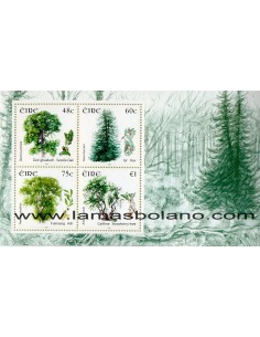 SELLOS IRLANDA 2006 FLORES ARBOLES DE IRLANDA - HOJITA BLOQUE