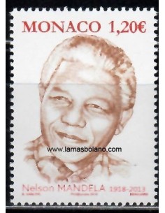 SELLOS MONACO 2018 - NELSON MANDELA - 1 VALOR - CORREO