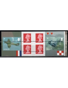 SELLOS INGLATERRA 2018 - CENTENARIO DE LA RAF - 2 VALORES EMITIDOS EN CARNET