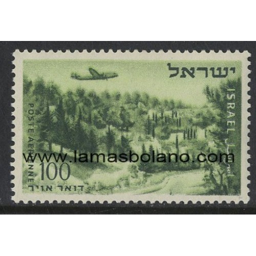 SELLOS DE ISRAEL 1953/1956  PAISAJES DIVERSOS - 1 VALOR - AEREO