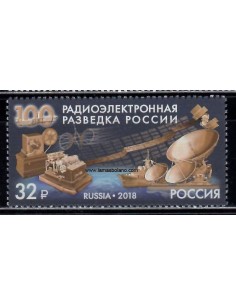 SELLOS RUSIA 2018 - CENTENARIO DE LA INTELIGENCIA DE TRANSMISIONES RUSAS - 1 VALOR - CORREO