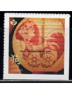 SELLOS CANADA 2018 - AÑO DEL PERRO - 1 VALOR AUTOADHESIVO - CORREO