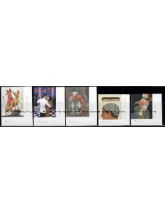SELLOS CANADA 2018 - GRANDES ILUSTRADORES - 5 VALORES AUTOADHESIVOS PROCEDENTES DE CARNET - CORREO