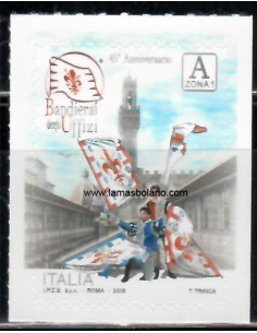 SELLOS ITALIA 2018 - BANDERA DEL UFFIZI - 1 VALOR AUTOADHESIVO - CORREO