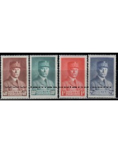 SELLOS FRANCIA 1940-1941 - EFIGIE DEL MARISCAL PÉTAIN - 4 VALORES ** - CORREO