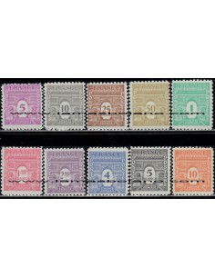 SELLOS FRANCIA 1944 - ARCO DE TRIUNFO - 10 VALORES ** - CORREO