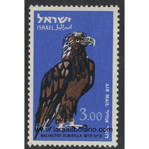 SELLOS ISRAEL 1963 PAJAROS HALIAETUS ALBICILLA - 1 VALOR - AEREO