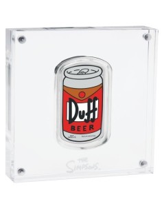 MONEDA TUVALU PLATA SIMPSONS CERVEZA DUFF A COLOR 2019 PROOF 2