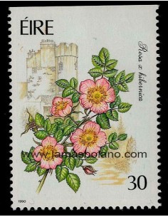 SELLOS IRLANDA 1990 FLORES DE JARDINES IRLANDESES - 1 VALOR SIN DENTAR ARRIBA - CORREO